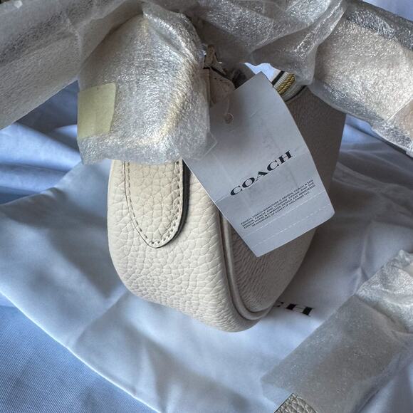 🤍 COACH Mira Shoulder Bag in Colorblock - Chalk Multi Signature Canvas NWT - Picture 9 of 10